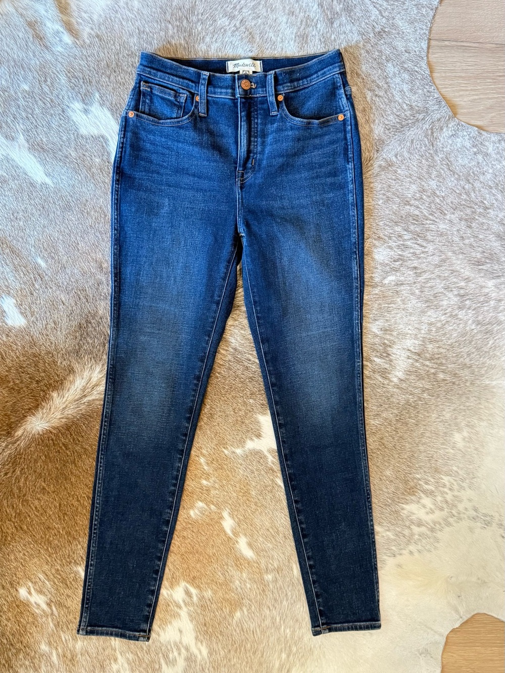 Madewell Dark Blue 10” High-Rise Skinny Jeans